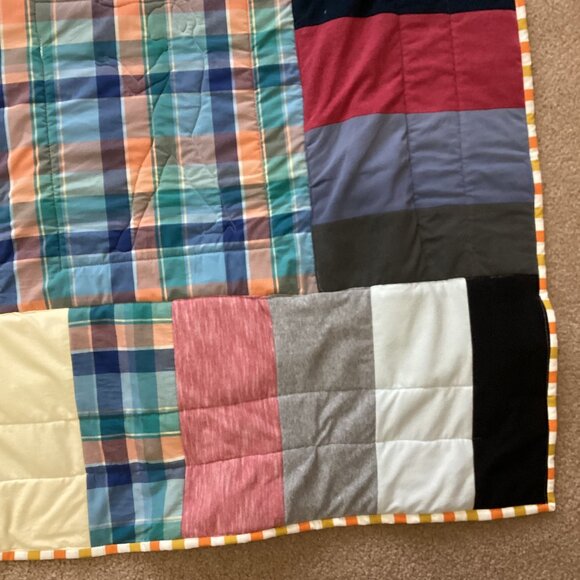 New Handmade T-Shirt Quilt Throw Thick Blanket Warm Winter Bedding - Picture 13 of 14